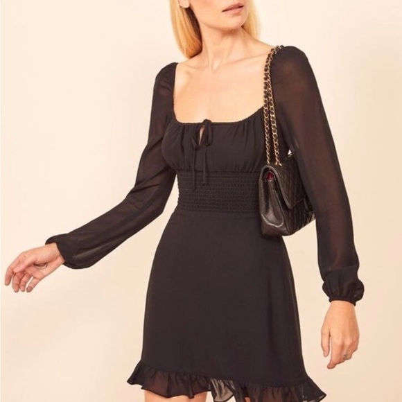 Reformation Dresses & Skirts - Reformation Rue Black Long Sleeve Dress Size 6